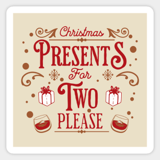 Christmas Presents For Two Pregnancy Announcement Sticker